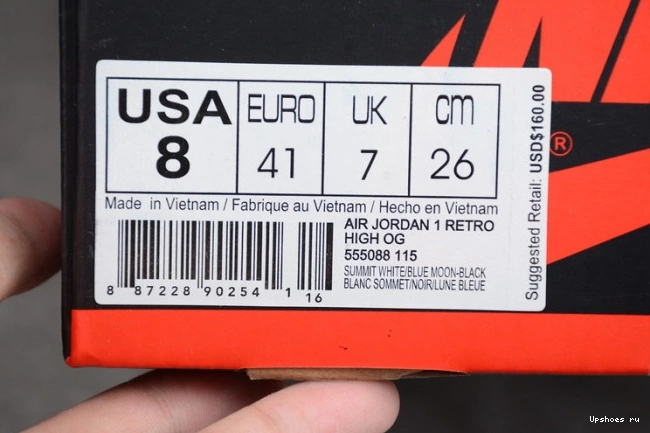 RETRO “BLUE 555088-115 HIGH JORDAN 1 AIR MOON” OG 0809